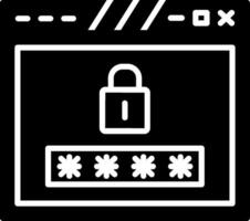 Protected User Password Field Glyph vector