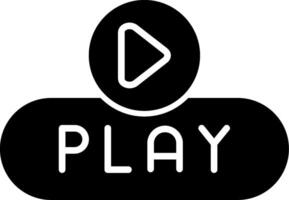 Media Play Button Glyph vector