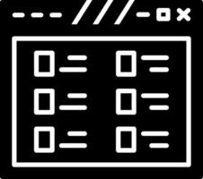 Interactive Web Task Checklist Glyph vector