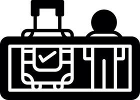 Automated Moving Walkway Glyph vector
