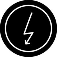 Flashing Arrow Detour Sign Glyph vector