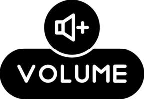 Increase Volume Button Glyph vector