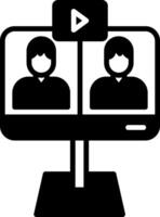 Instructor Led Business Webinar Glyph vector