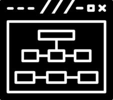 Structured Website Site Map Glyph vector