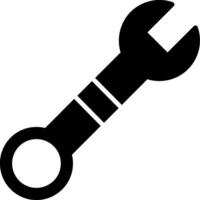 Adjustable Wrench Tool Glyph vector