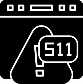 error 511 red autenticación necesario glifo vector