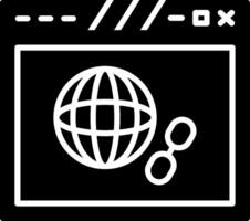 Interlinked Web Chain Icon Glyph vector