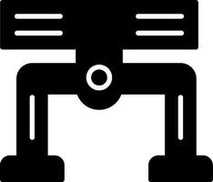Passenger Jet Airbridge Glyph vector