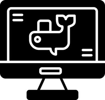 Docker Container Instance Glyph vector