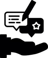 Sent Feedback Request Form Glyph vector