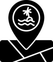 Island Spot Pin Icon Glyph vector