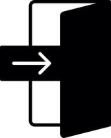 Emergency Bus Exit Sign Glyph vector