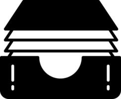 Stackable Document Tray Glyph vector