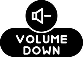 Decrease Volume Button Glyph vector