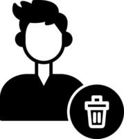 Uninstall Existing App Glyph vector