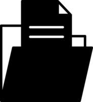 Labeled File Folder Glyph vector