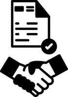 Client Accepted Your Proposal Glyph vector