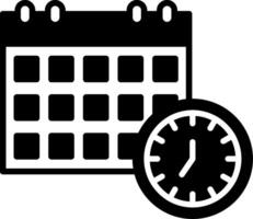 Interview Time Slot Schedule Glyph vector