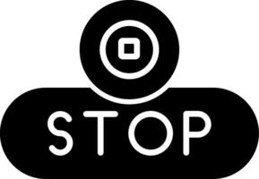 Stop Playback Button Glyph vector