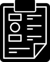 Detailed Daily Task List Glyph vector