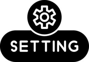 Open Settings Button Glyph vector