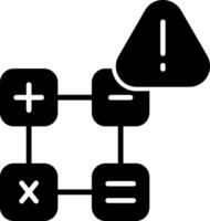 Arithmetic Operation Error Glyph vector