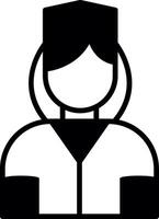 Uniformed Flight Crew Team Glyph vector