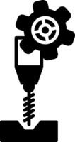 Precision CNC Milling Machine Glyph vector