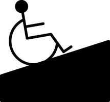 Accessibility Boarding Ramp Glyph vector