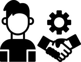 Online Team Collaboration Tool Glyph vector