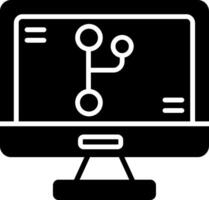 Git Version Control Tool Glyph vector