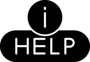 Help Center Button Glyph vector