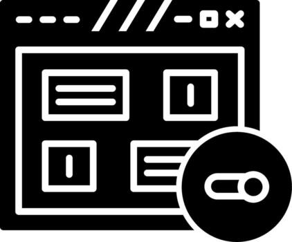 Interactive Call to Action Button Glyph vector