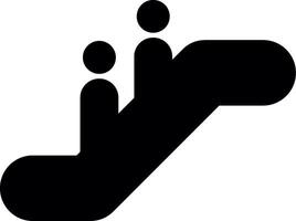 Passenger Escalator Glyph vector