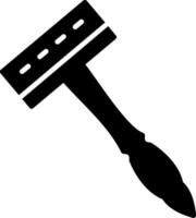 Multi Blade Razor Handle Glyph vector