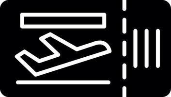 Aircraft Passenger Boarding Process Glyph vector