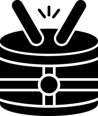 Percussion Drum Set Glyph