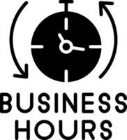 Official Business Hours Notice Glyph vector