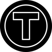Roadway Dead End Marker Glyph vector