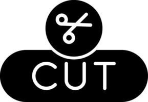 Cut Selection Button Glyph vector