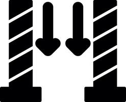 Platform Mind the Gap Warning Glyph vector