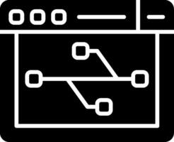 Version Control Branch Icon Glyph vector