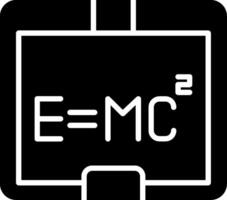 Math Equation with Variables Glyph vector