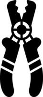 Wire Stripping Tool Glyph vector