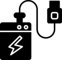 External Hard Drive Unit Glyph vector