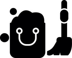 Subway Janitorial Cleaning Team Glyph vector