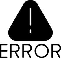 System Error Message Glyph vector