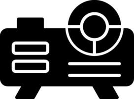 Digital Projector Device Glyph vector