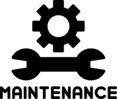Routine Maintenance Notification Glyph vector