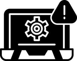 System Error Alert Glyph vector